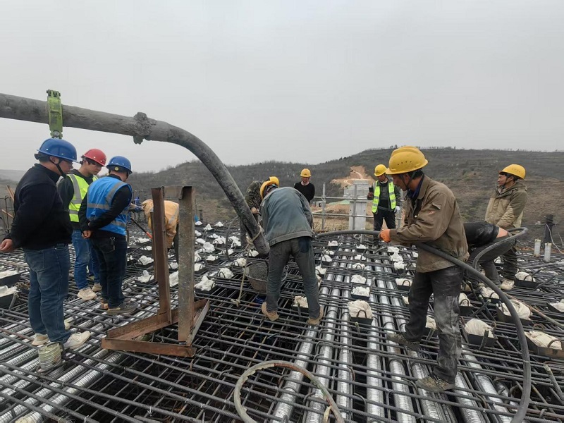 禮淳公路涇河大橋5號主墩0號塊澆筑完成